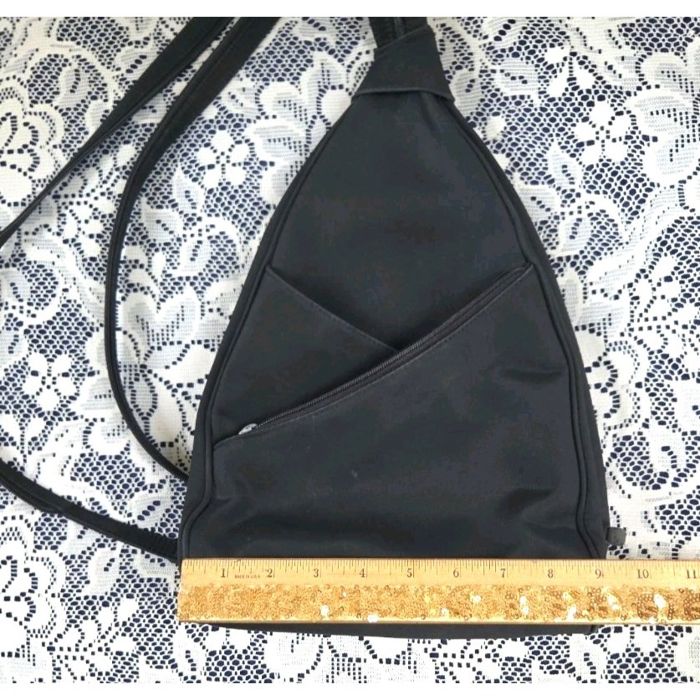 Preview Collection Backpack Purse Black Front & Side Compartment Zippered Strap - Picture 7 of 9